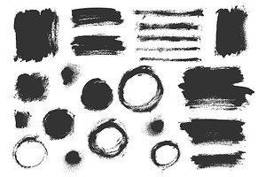 Grungy Ink Textures Vector Eps 10