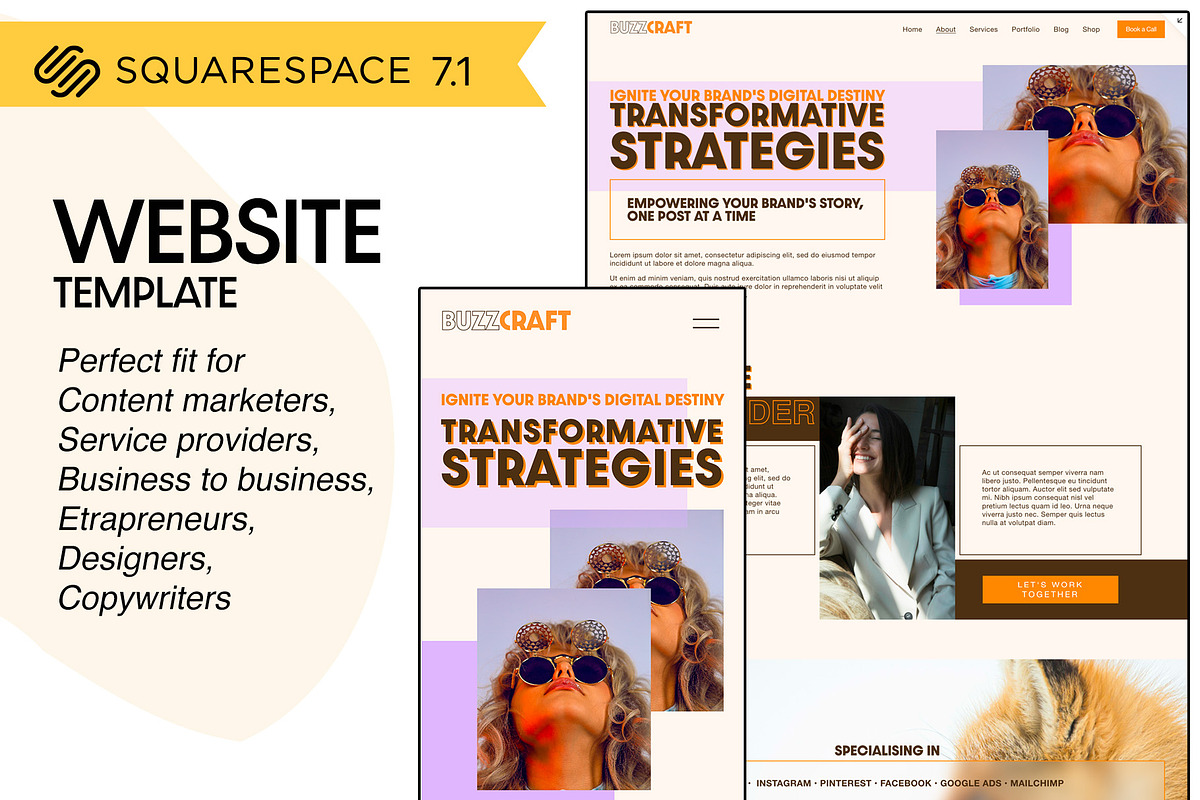 Website social media manager, a Squarespace Template by PATCHPO (Photo 2 of 8)