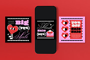 Black Pink Valentine Sale Banner, an UI Kit Template by graphicook (Thumbnail 4 of 8)