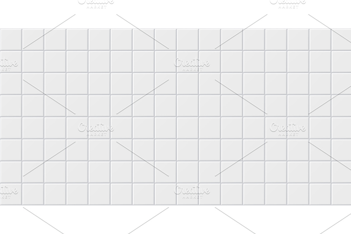 White square ceramic tile pattern, an Illustration by Vector Tradition