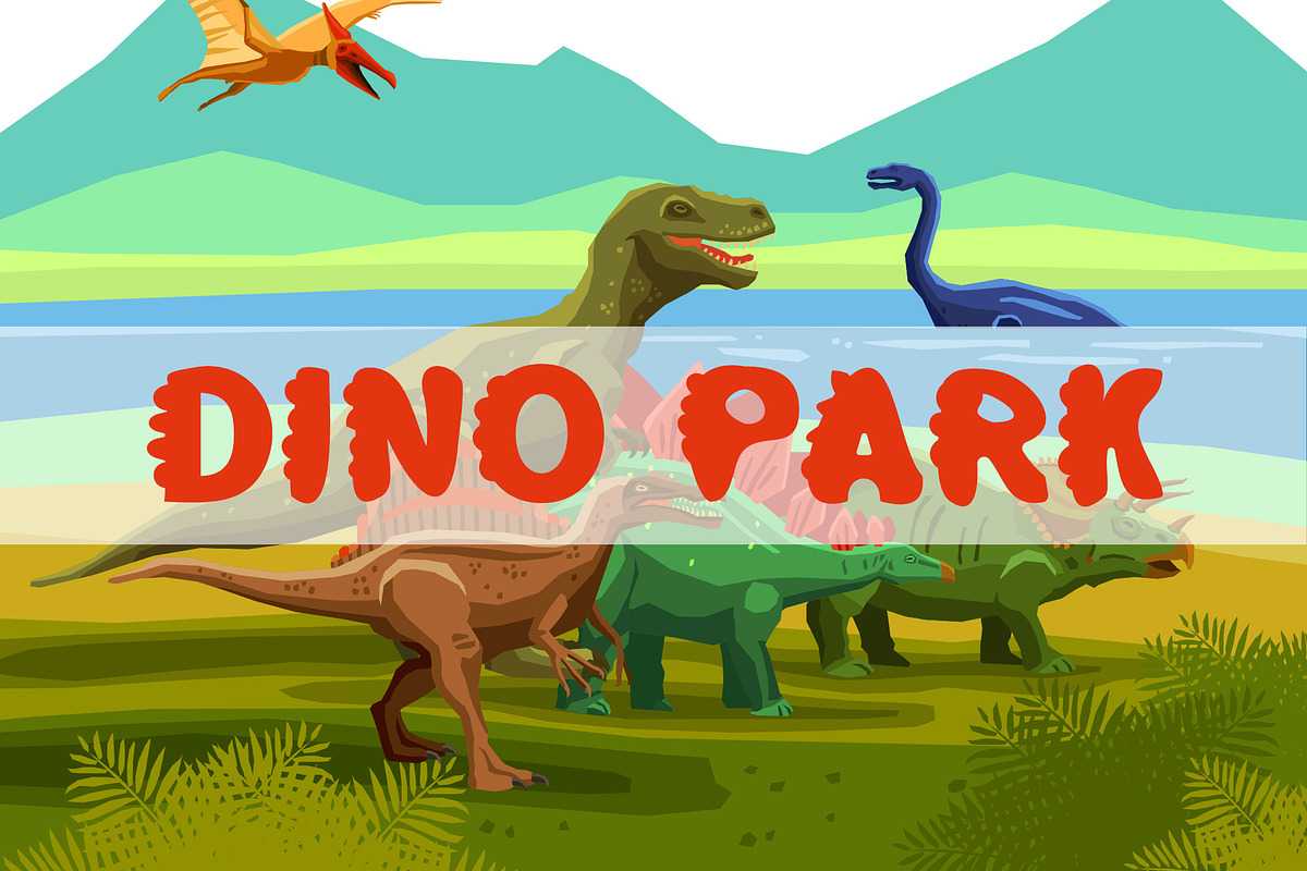Dino Love - Dinosaur Font, a Font by vladocar (Photo 5 of 6)