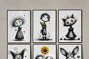 Minimal Whimsical Valentine Day Art, an Illustration by one-touch (Thumbnail 5 of 10)