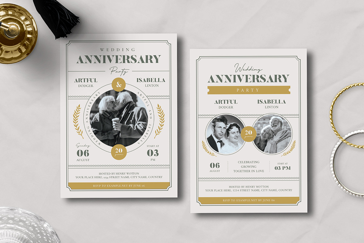 Wedding Anniversary Party Invitation, an Invitation Template by Vynetta (Photo 2 of 3)