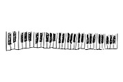 Piano/Keyboard Sketch SVG, a Graphic by PinkHouseCollection (Thumbnail 2 of 3)