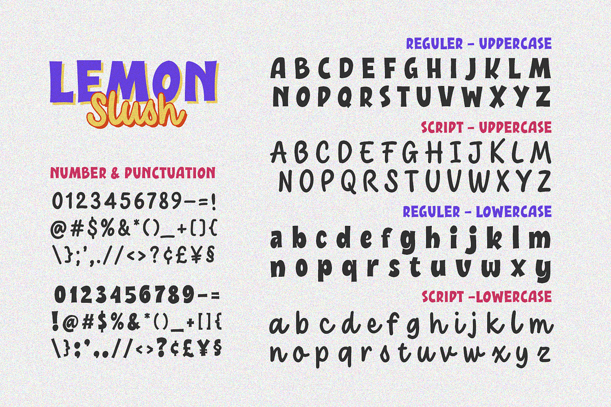 Lemon Slush – Vintage Retro Font Duo, a Font by Pixesia Studio (Photo 14 of 14)