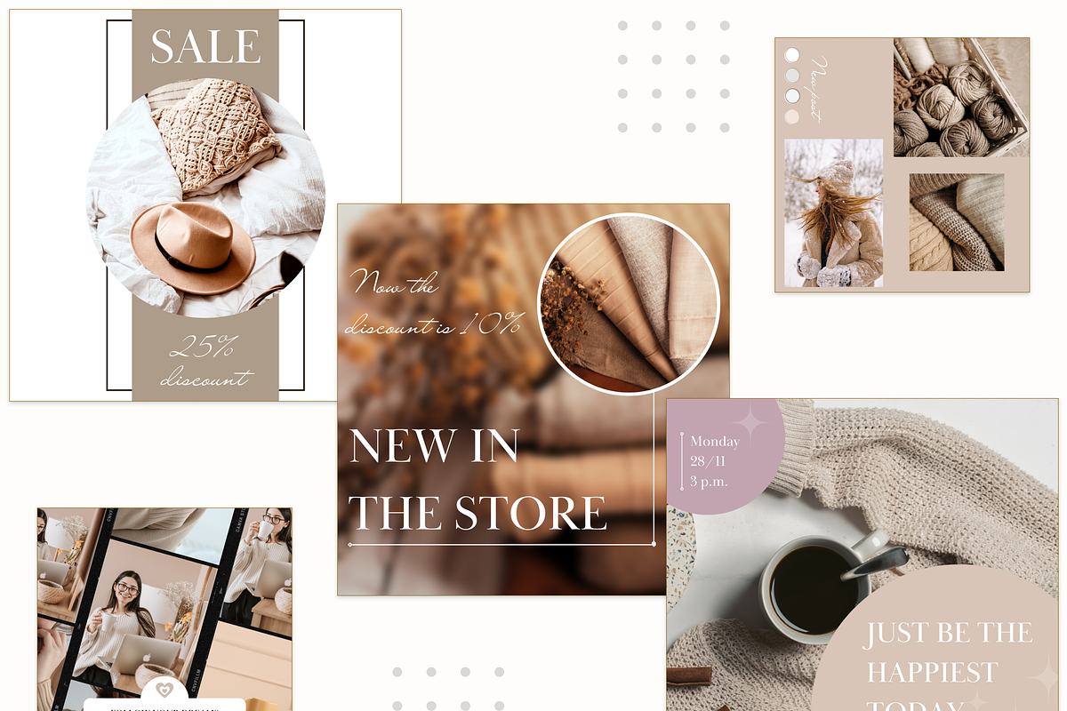 40 Template for Instagram. Autumn, a Social Media Template by uiux_Marty (Photo 6 of 9)