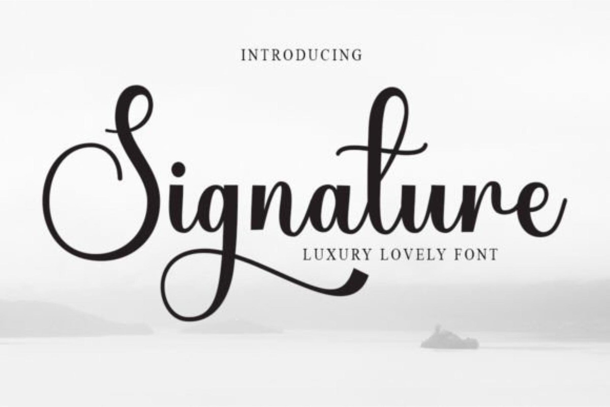 Signature Elegant Handwritten Font, a Handwritten Font by Akrinity Digital (Photo 1 of 3)