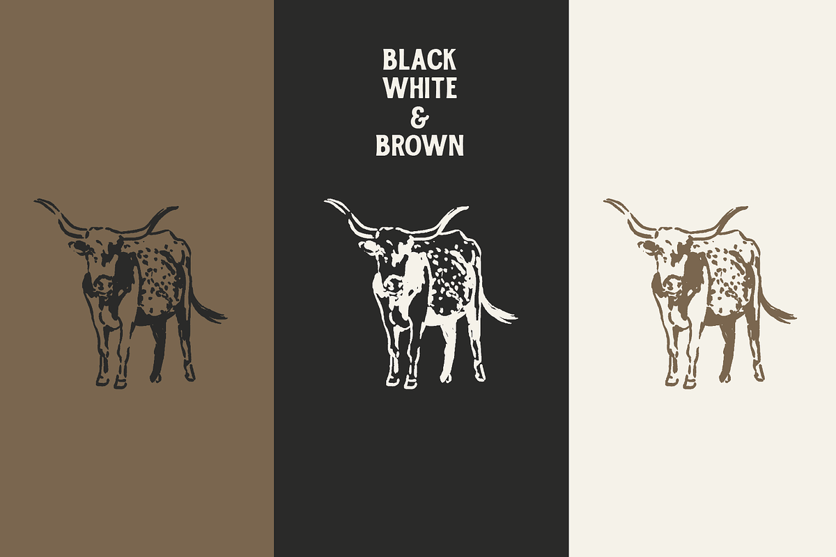 Longhorns - Western Illustration, an Animal Illustration by cmfgraphics (Photo 3 of 3)