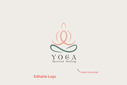Minimal Yoga Logo Template, a Branding & Logo Template by YUDesignStore (Thumbnail 1 of 8)