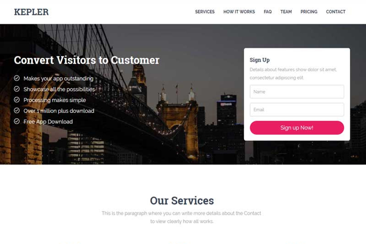 Kepler, a Bootstrap Template by romel.panahon (Photo 3 of 4)