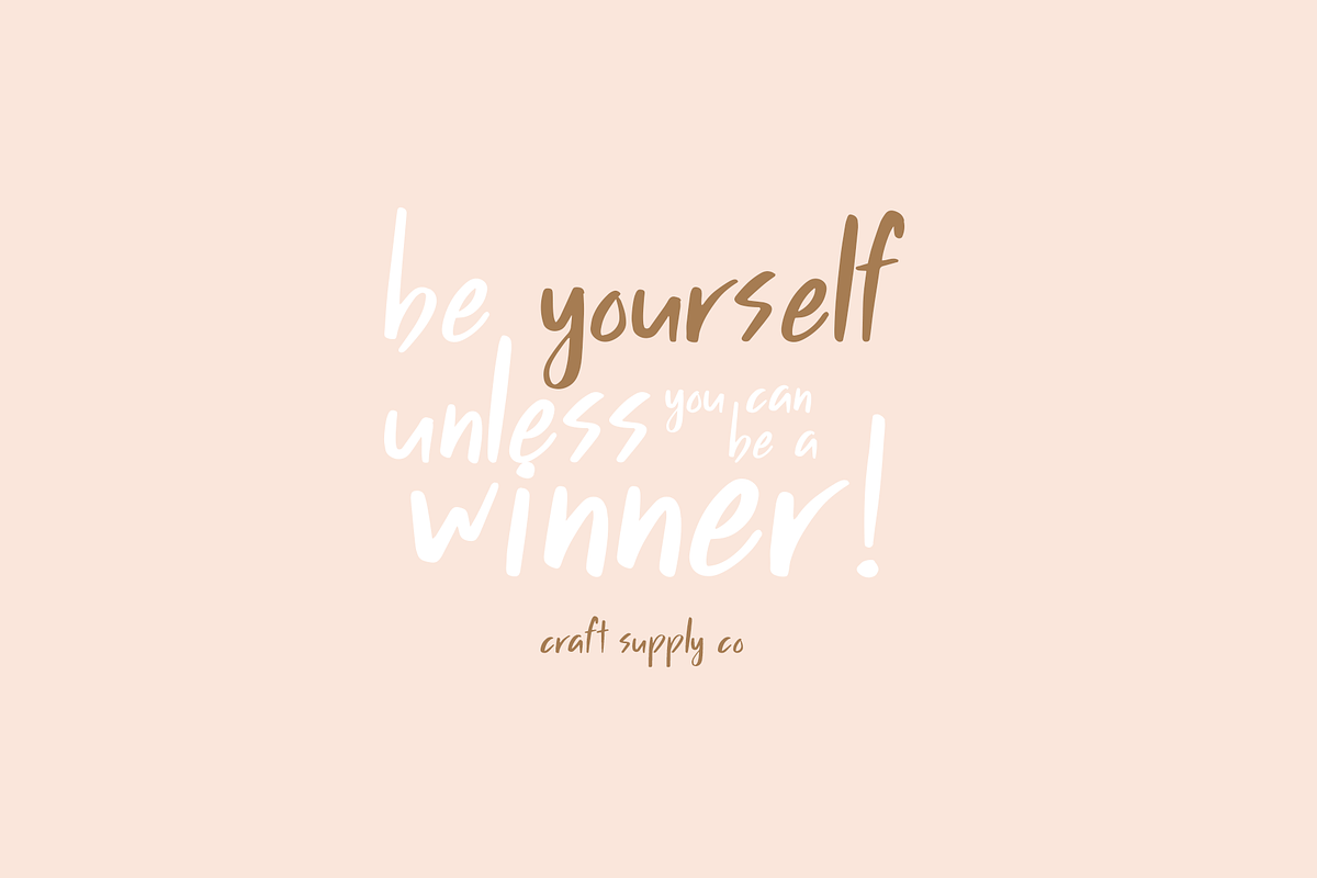 Bravely - Handwritten Font, a Script Font by Craft Supply Co. (Photo 2 of 9)