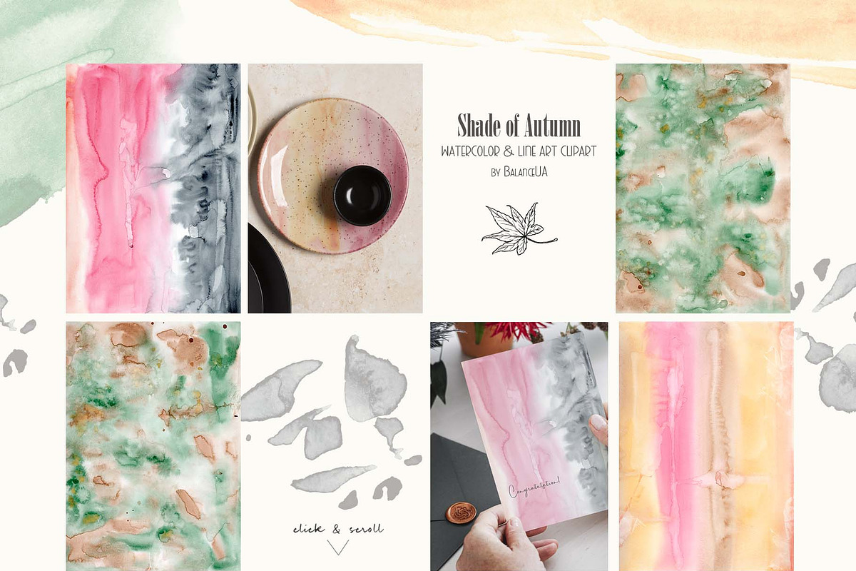 Shade of Autumn Watercolor Clipart, a Decorative Illustration by BalanceUA (Photo 11 of 18)