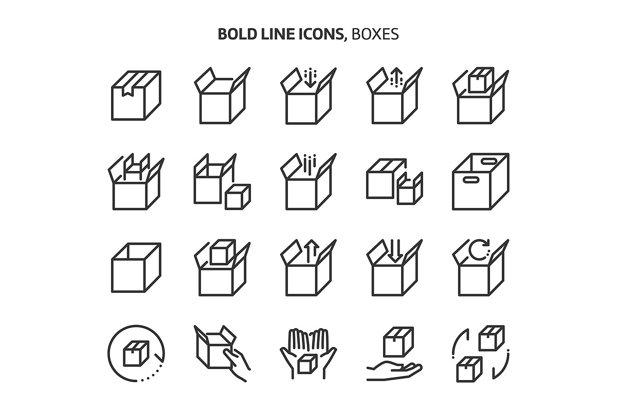 Bold Line Icons, an Outline Icon by Howcolour (Photo 44 of 151)