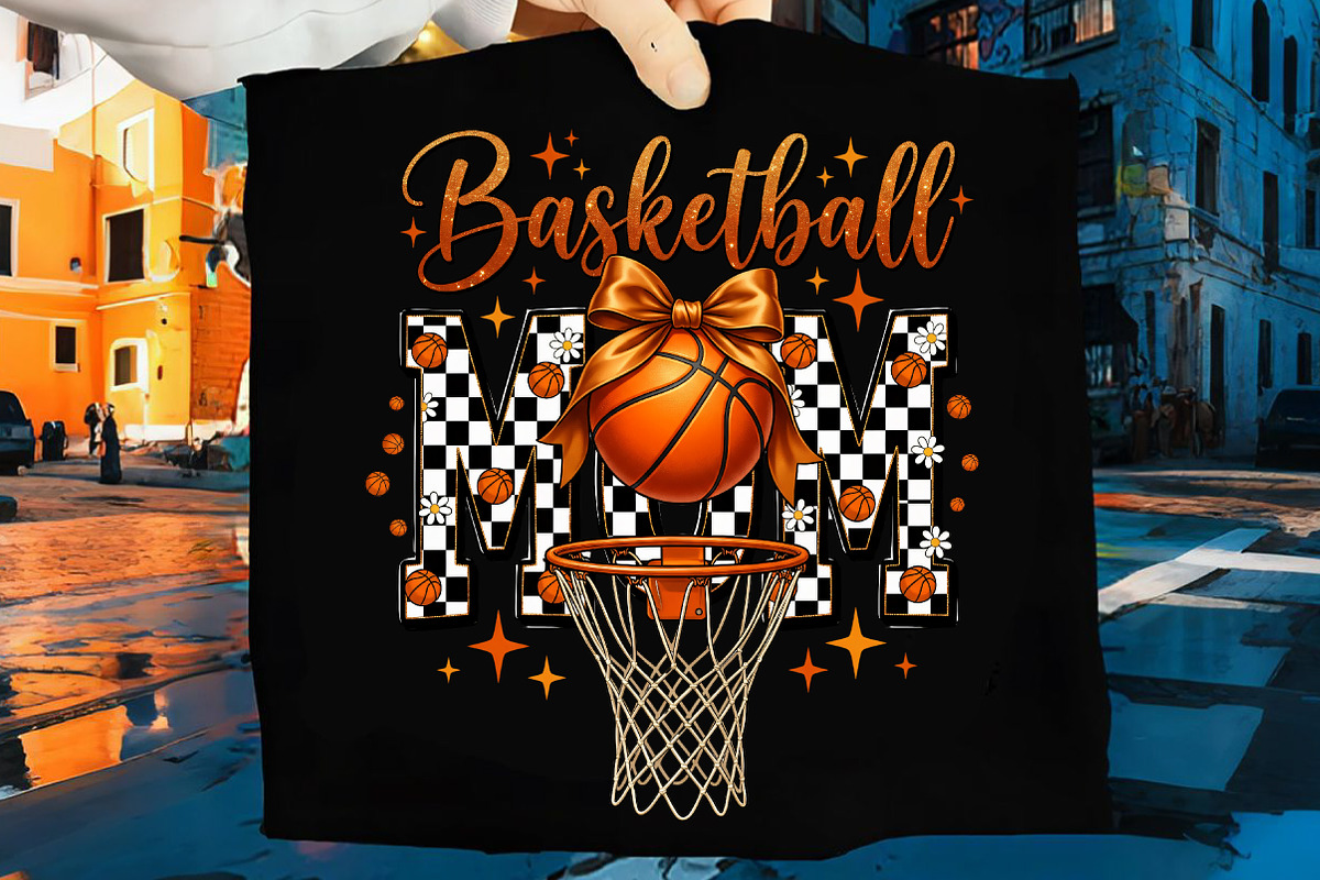 Retro Basketball Mom Life PNG,, an Illustration by CreationArt (Photo 9 of 9)