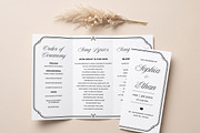 Elegant Black White Wedding Program, an Invitation Template by Arslan (Thumbnail 3 of 4)