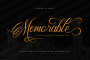 Memorable Romantic Calligraphy Font, a Script Font by RockboyStd (Thumbnail 1 of 12)