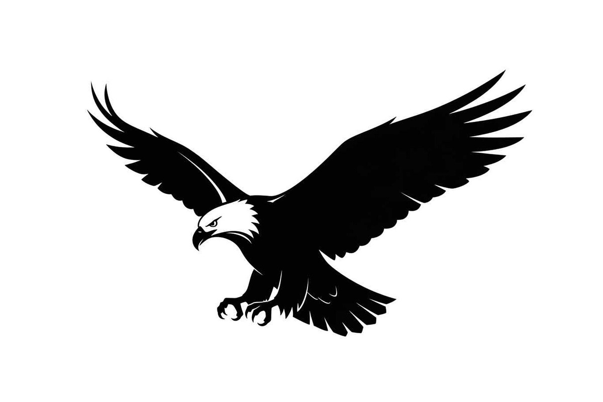 50 Flying Eagle Silhouette Vector Bu, an Illustration by Designs_River (Photo 2 of 51)