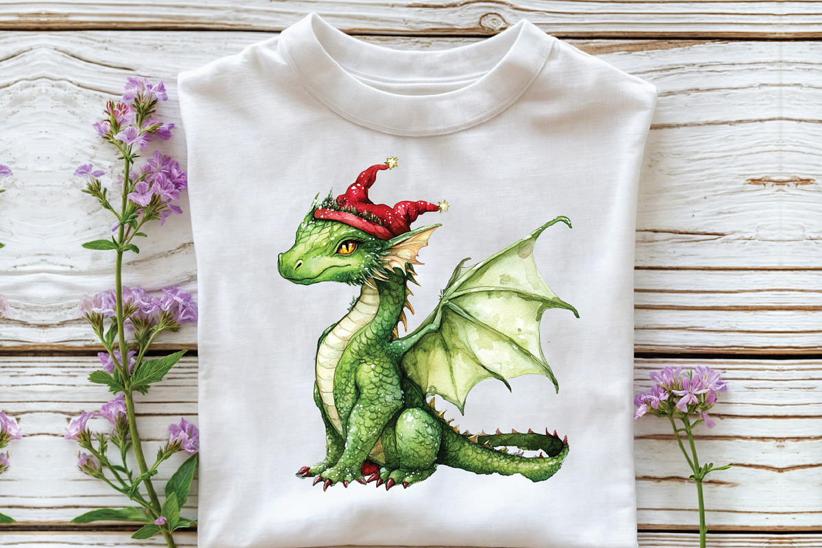 Fairy Christmas Dragon Clipart, an Illustration by CraftArtStudio (Photo 5 of 6)