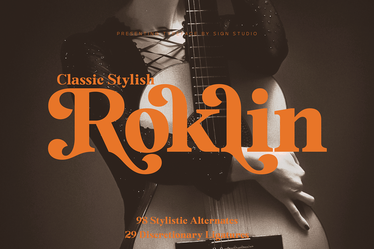 Roklin - Classic Stylish, a Serif Font by Sign Studio (Photo 1 of 11)