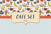 Cafe set, a Pattern Graphic by Marina Zabrodina (Thumbnail 1 of 5)