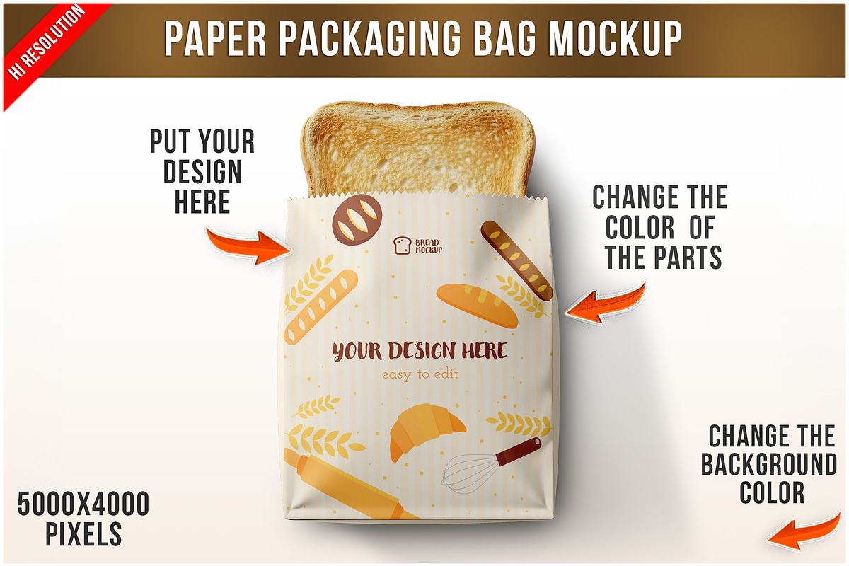 Paper Packaging Bag Mockup PSD, a Product Mockup by Bruno's Shop (Photo 1 of 4)