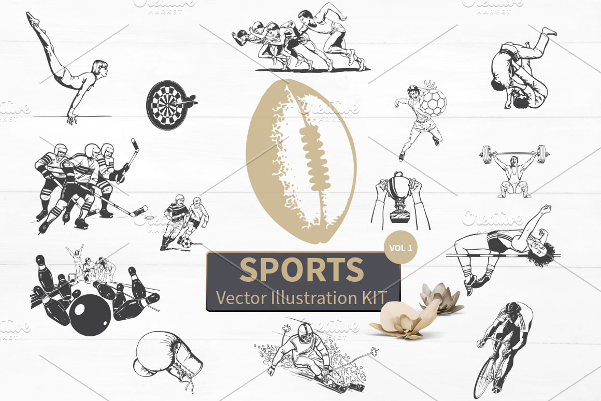 Sports Vector Illustration Kit, a Sport Illustration by ORCOLOR (Photo 1 of 5)