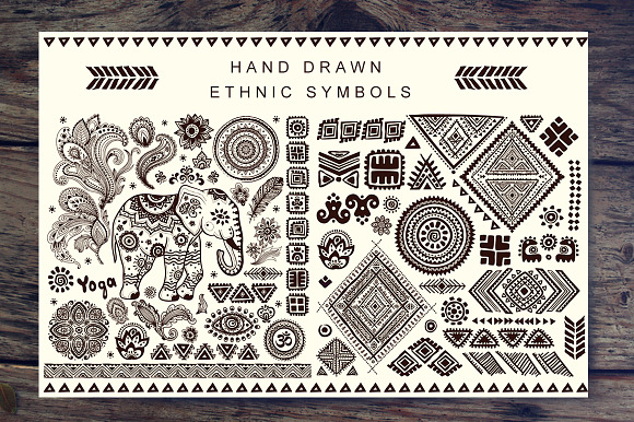 Set of Ethnic ornaments and symbols preview 4