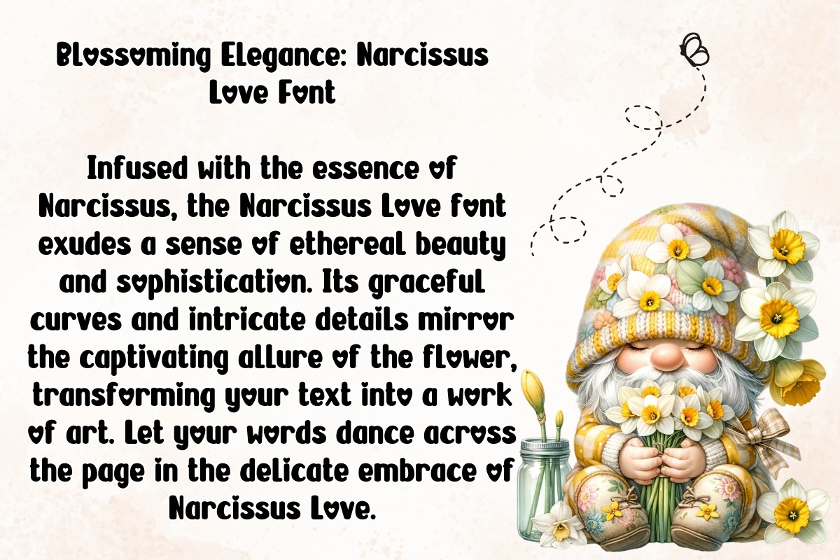Narcissus Love - Handwritting, a Handwritten Font by Charmingbear59.design (Photo 4 of 5)