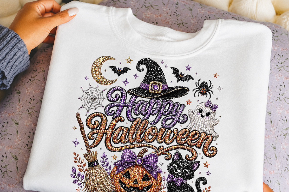 Happy Halloween Rhinestone PNG, a Seasonal Illustration by DreamCafeArt (Photo 6 of 6)