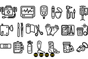 Medical Equipment Icon Set, an Illustration by designvectx (Thumbnail 1 of 3)