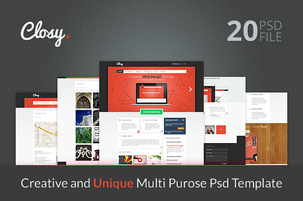 CLOSY. - Multi Purpose PSD Template