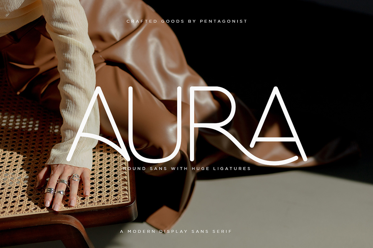Aura | Round Sans Serif, a Sans Serif Font by Pentagonistudio (Photo 1 of 10)