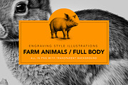 Farm animals - illustrations, an Animal Illustration by Graxaim Mock-up (Thumbnail 1 of 5)
