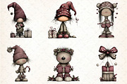 Whimsical Christmas Clipart Bundle, an Illustration by DreamCafeArt (Thumbnail 6 of 8)