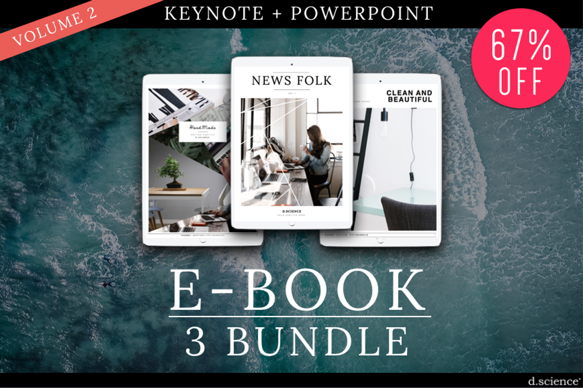 3X Ebook Template Bundle  | 67% Off, a Magazine Template by Template Monkey @dscience (Photo 1 of 35)