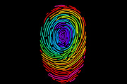 Rainbow heart fingerprint set, a Person Illustration by OKart.studio (Thumbnail 3 of 3)