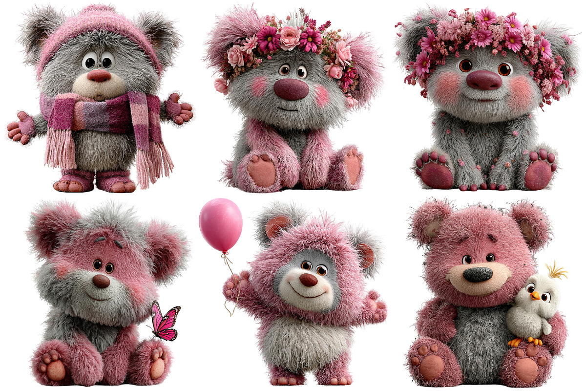 Whimsical Easter Teddy Clipart, an Illustration by Pixels.Craft (Photo 4 of 5)