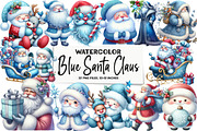 Blue Santa Claus Clipart, an Illustration by DreamArtGraphic (Thumbnail 1 of 5)