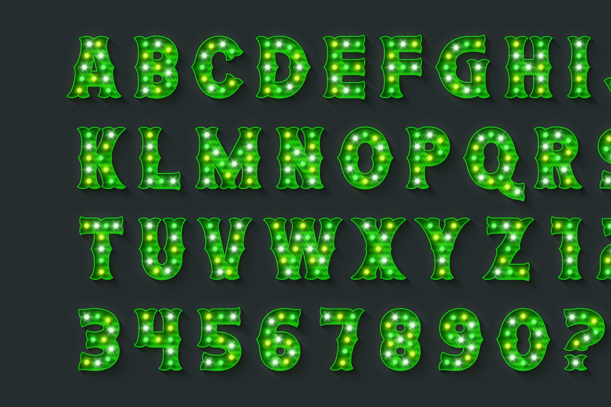 Retro marquee show alphabet design, an Object Graphic by RevelStockart (Photo 6 of 10)