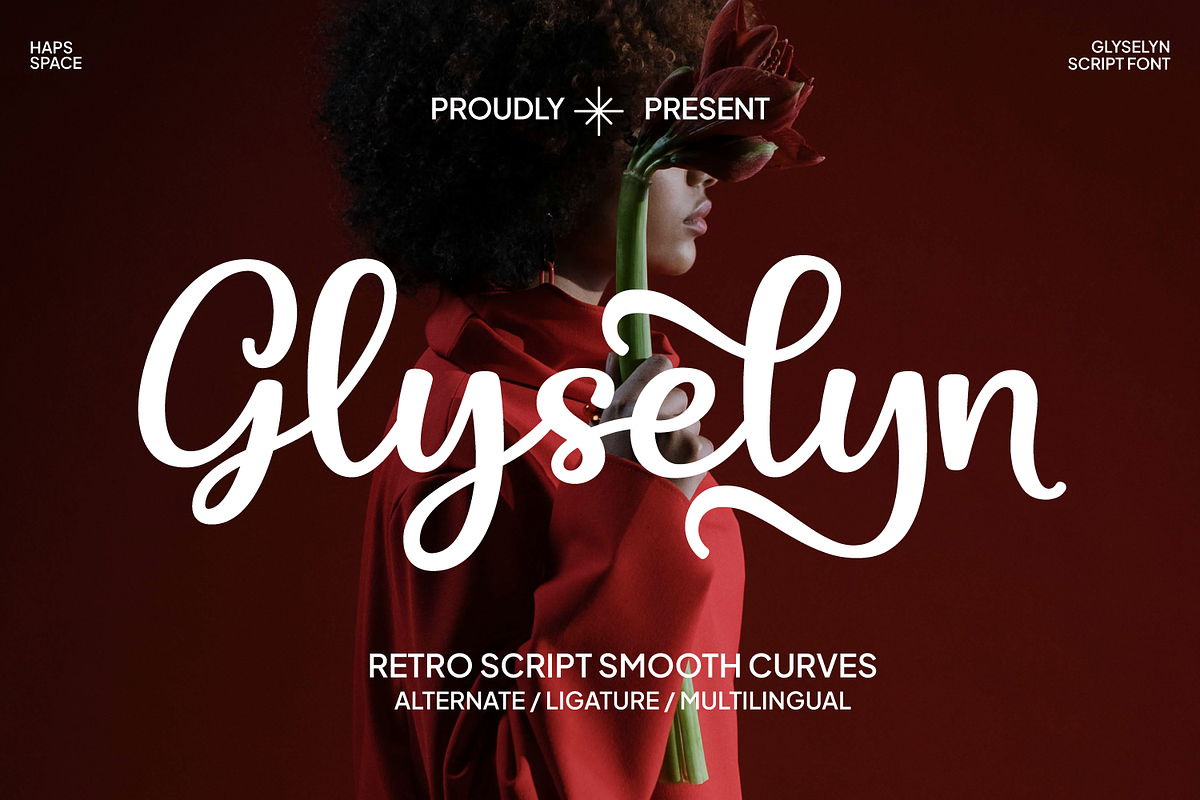 Gliselyn Elegant Retro Script, a Script Font by Haps Space (Photo 1 of 11)