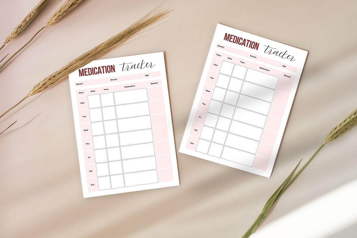 Printable Daily Medication Tracker, a Stationery Template by Snapybiz (Photo 3 of 10)