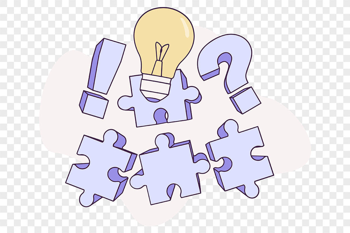 Creative Thinking Puzzle, an Object Illustration by Partikusi Design (Photo 1 of 3)