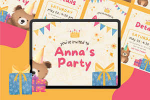 Birthday Party Canva Invitation