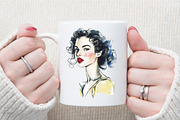 Summer Vintage Woman Clipart, an Illustration by Sublimation Artist (Thumbnail 5 of 6)