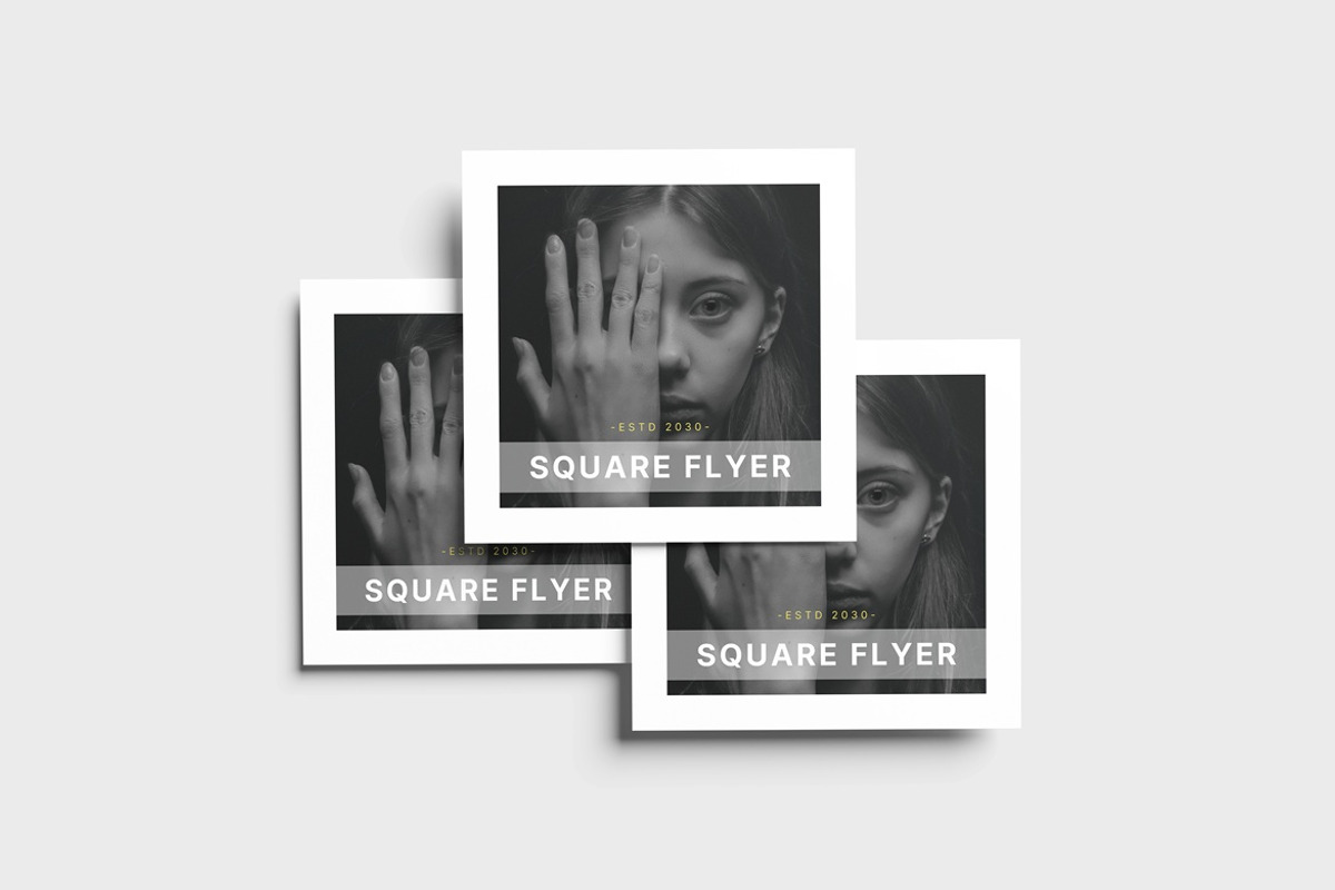 High Quality Square Flyer Mockup, an Advertising Mockup by AndikaGraphic (Photo 2 of 7)