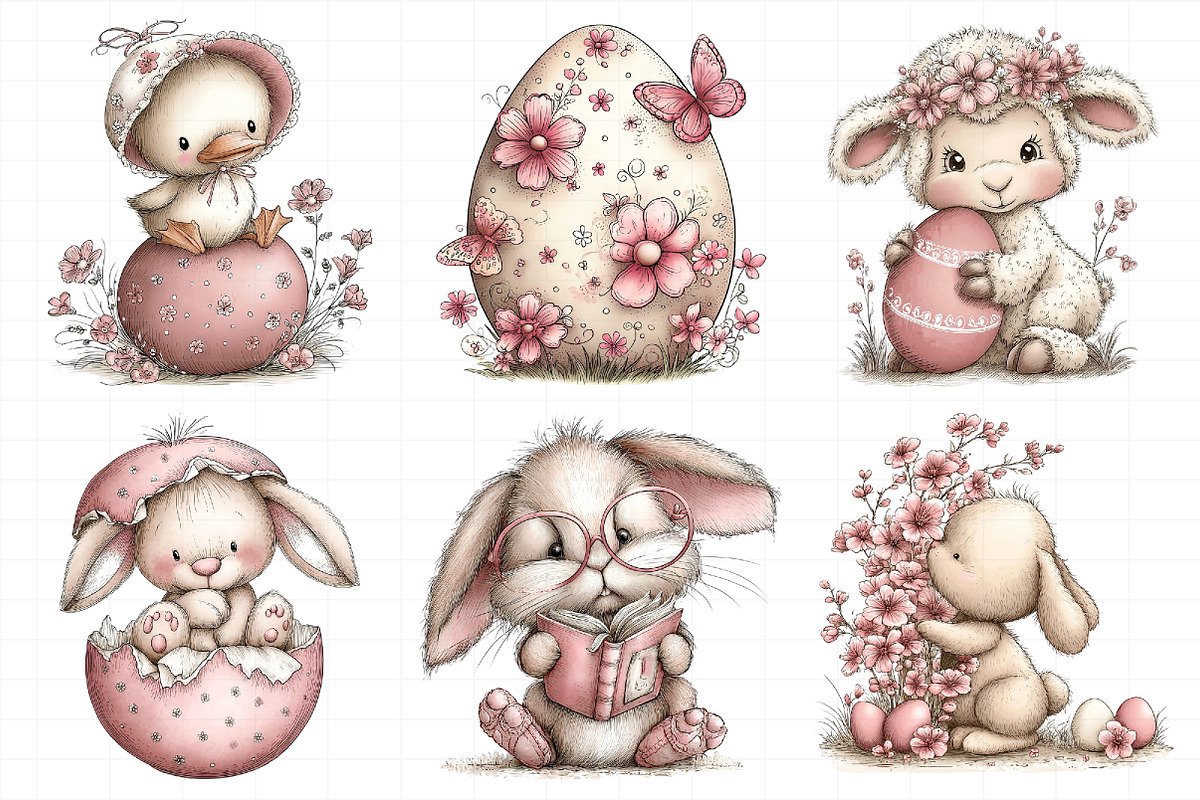 Whimsical Easter Clipart, an Illustration by Daily.Designs (Photo 7 of 7)