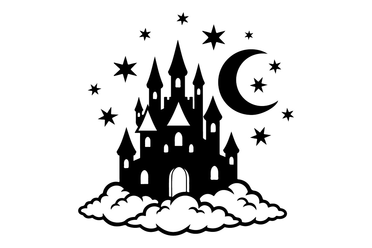 Fantasy Castle Cloud Moon Bundle, an Object Illustration by Gaye Art (Photo 24 of 30)