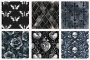 Seamless Black Gothic digital paper, an Illustration by CreationArt (Thumbnail 3 of 4)