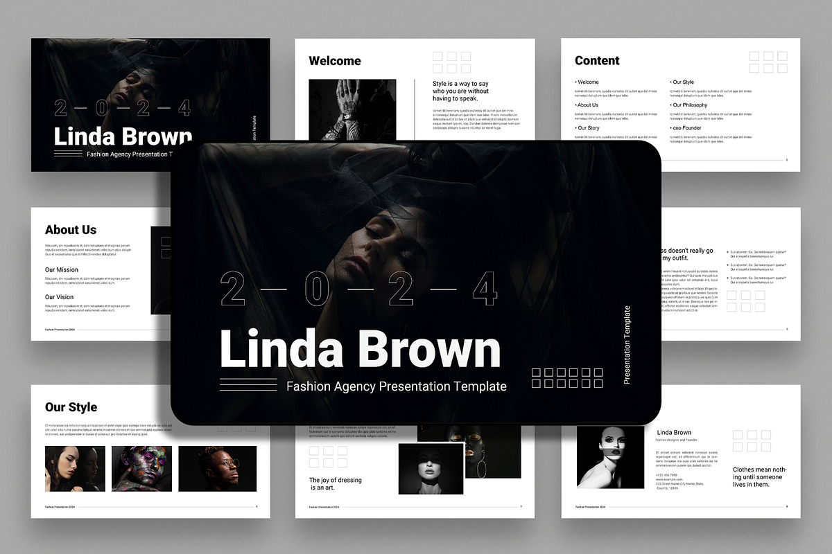 Fashion Agency Presentation Template, a Presentation Template by ContestDesign (Photo 1 of 5)