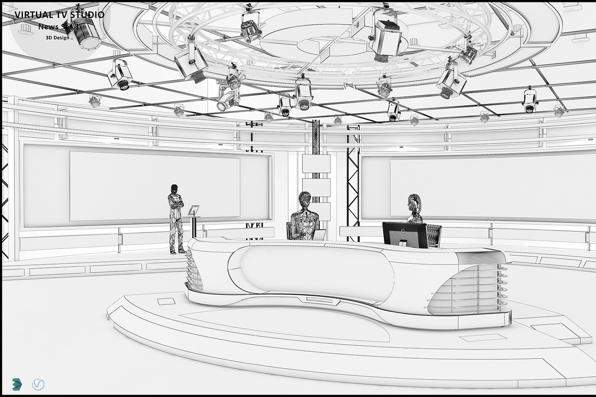 TV Studio Collection Vol 6 - 2 PCS, an Architecture 3D Model by akerStudio (Photo 28 of 98)